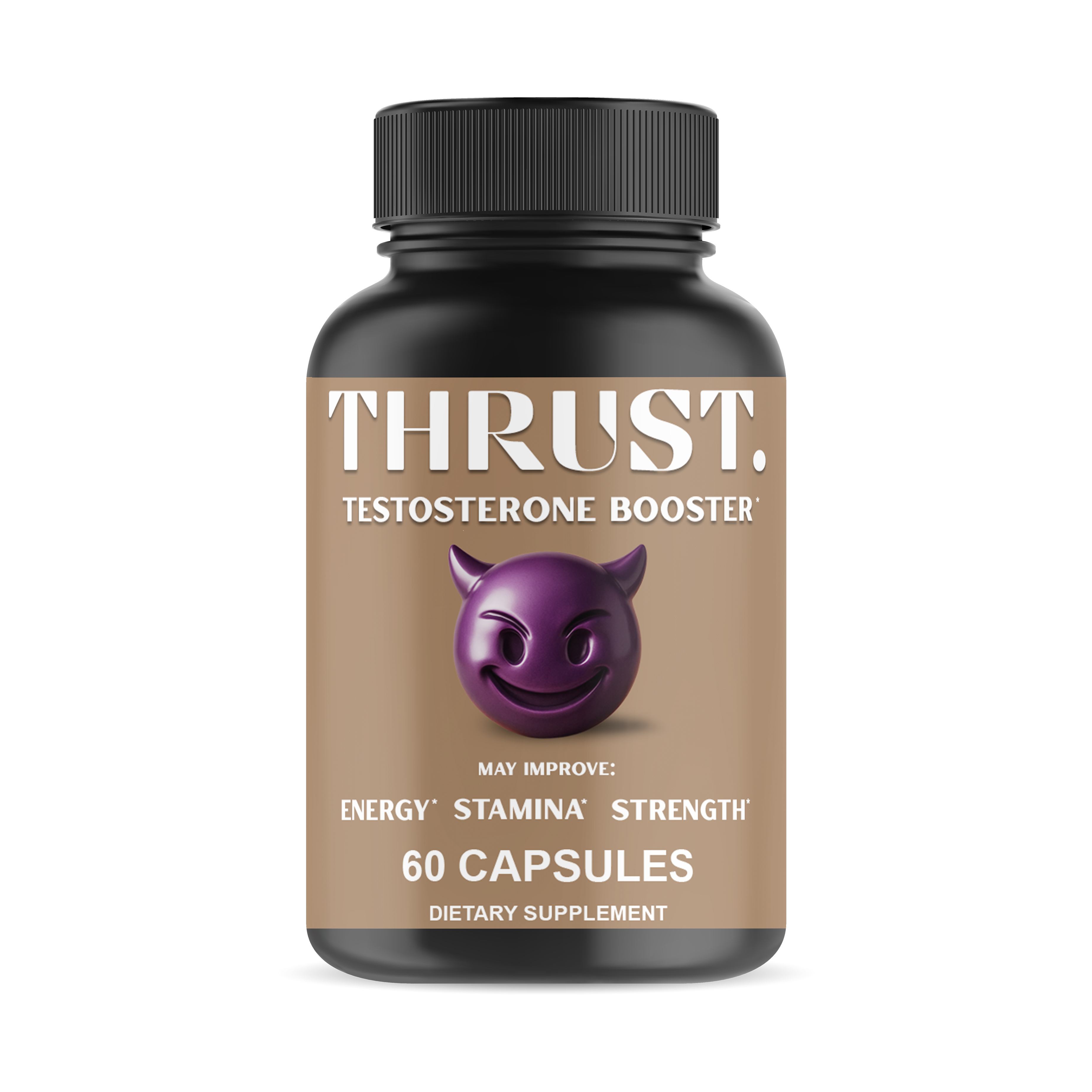 Thrust - men's testosterone boosting supplement to help with men feel better, improve stamina, strength & energy from Cerebellux